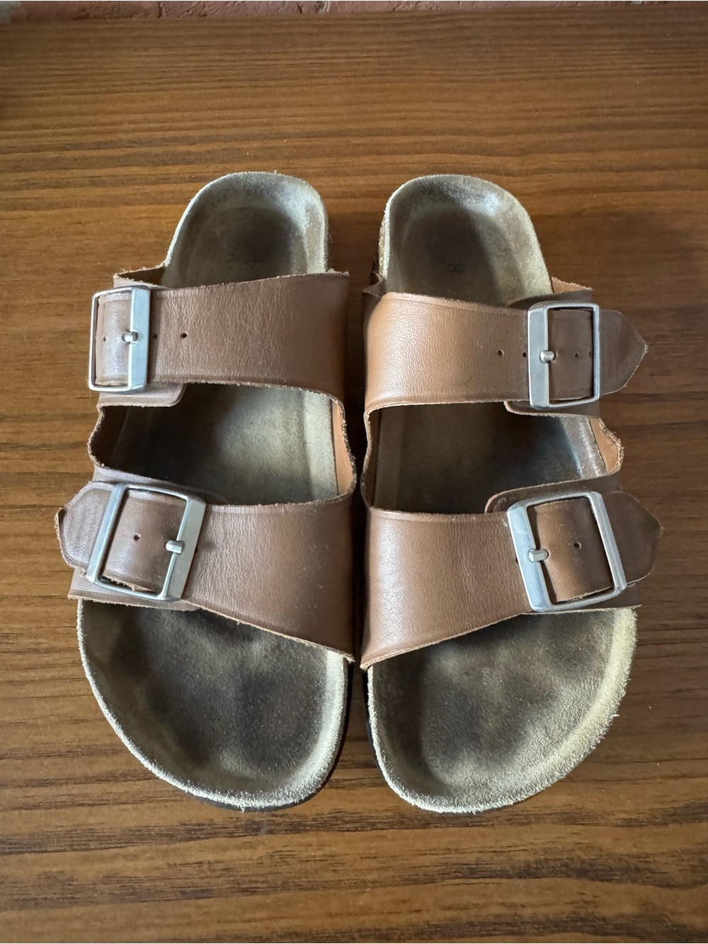 Quince Nappa Leather Double Buckle Slide